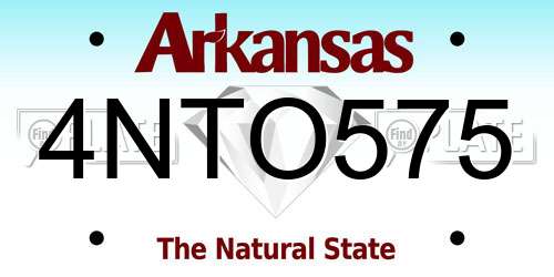 4NTO575 Arkansas License Plate