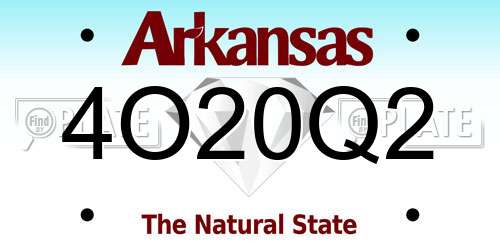 4O20Q2 Arkansas License Plate