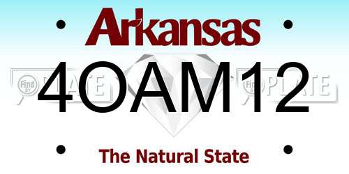 4OAM12 Arkansas License Plate