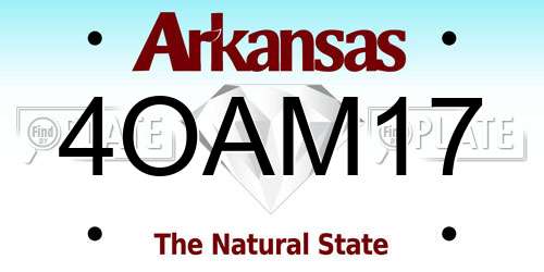 4OAM17 Arkansas License Plate