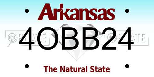 4OBB24 Arkansas License Plate