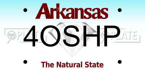 4OSHP Arkansas License Plate
