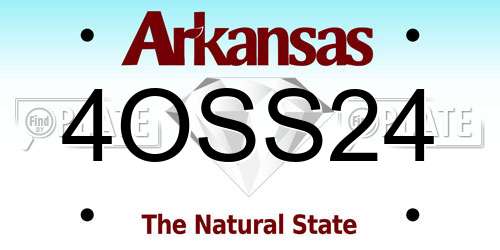 4OSS24 Arkansas License Plate