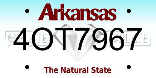 4OT7967 Arkansas License Plate