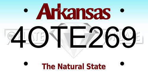 4OTE269 Arkansas License Plate
