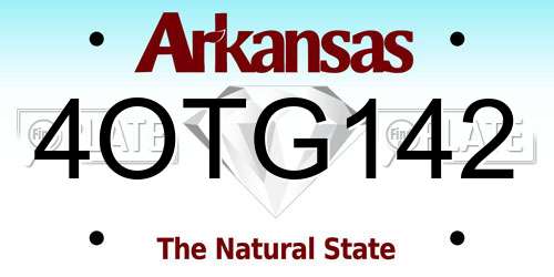 4OTG142 Arkansas License Plate