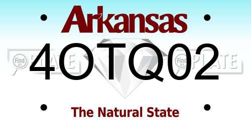 4OTQ02 Arkansas License Plate