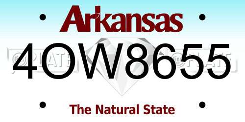 4OW8655 Arkansas License Plate