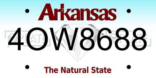 4OW8688 Arkansas License Plate