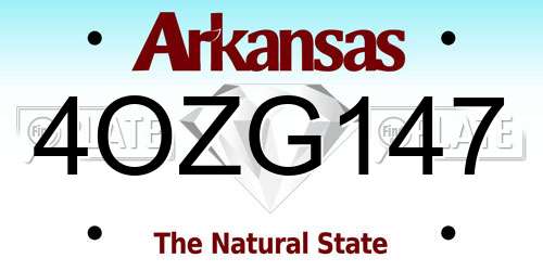 4OZG147 Arkansas License Plate