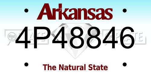4P48846 Arkansas License Plate