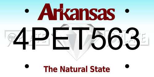 4PET563 Arkansas License Plate