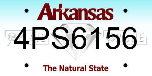 4PS6156 Arkansas License Plate