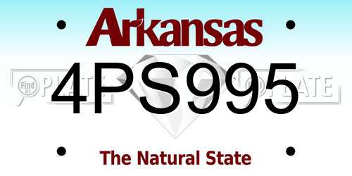 4PS995 Arkansas License Plate