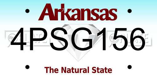4PSG156 Arkansas License Plate