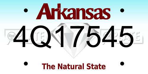 4Q17545 Arkansas License Plate