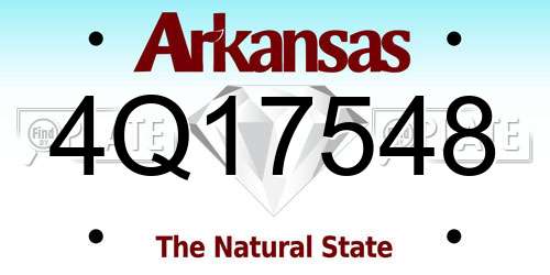 4Q17548 Arkansas License Plate