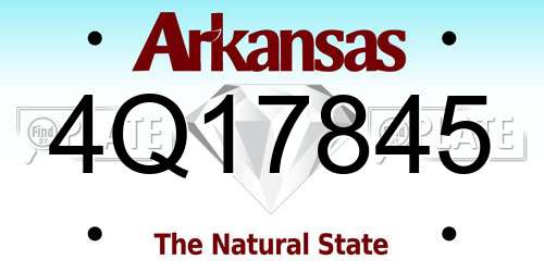 4Q17845 Arkansas License Plate