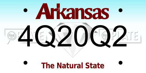 4Q20Q2 Arkansas License Plate