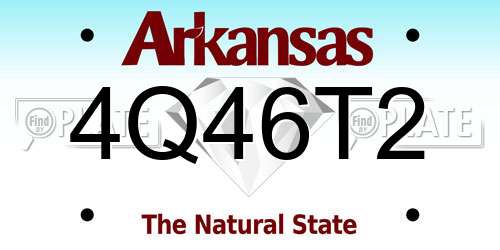 4Q46T2 Arkansas License Plate