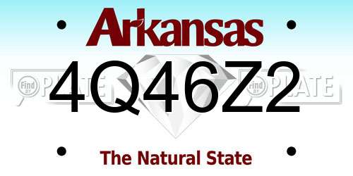 4Q46Z2 Arkansas License Plate
