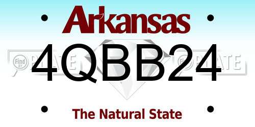 4QBB24 Arkansas License Plate