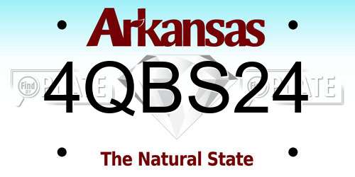 4QBS24 Arkansas License Plate