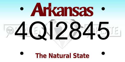 4QI2845 Arkansas License Plate