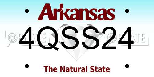 4QSS24 Arkansas License Plate