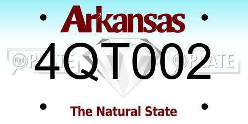 4QT002 Arkansas License Plate