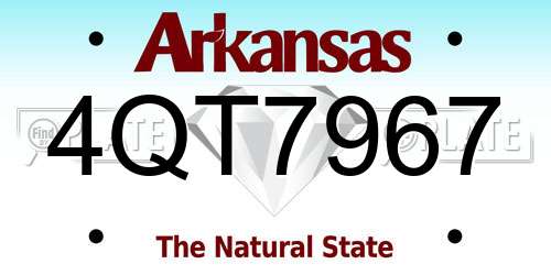4QT7967 Arkansas License Plate