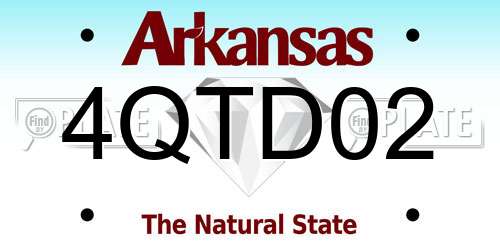 4QTD02 Arkansas License Plate