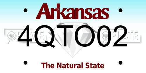 4QTO02 Arkansas License Plate