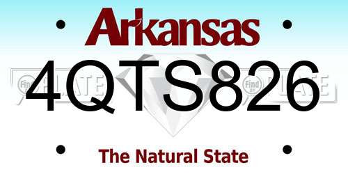 4QTS826 Arkansas License Plate