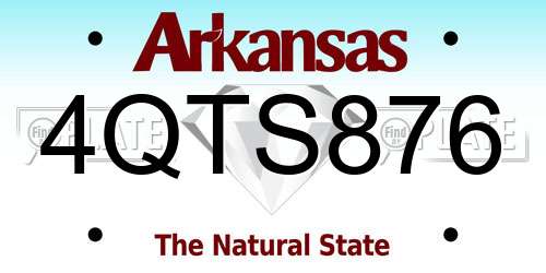 4QTS876 Arkansas License Plate
