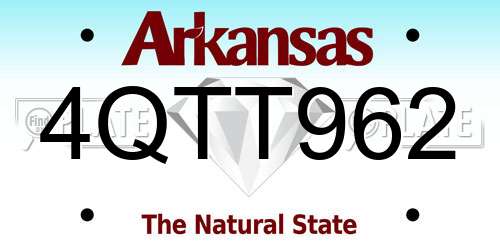 4QTT962 Arkansas License Plate