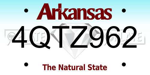 4QTZ962 Arkansas License Plate