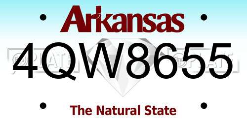 4QW8655 Arkansas License Plate