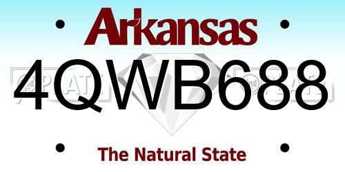 4QWB688 Arkansas License Plate