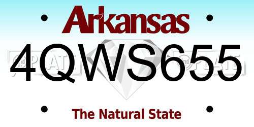4QWS655 Arkansas License Plate