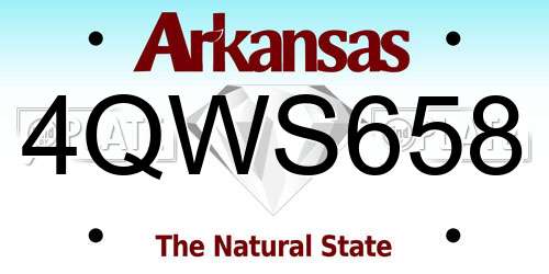 4QWS658 Arkansas License Plate