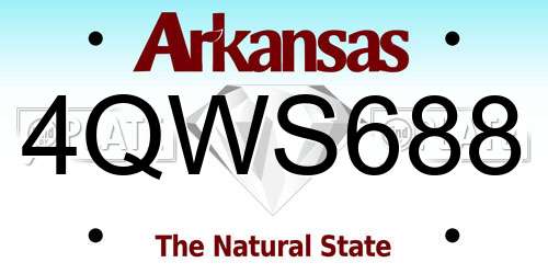4QWS688 Arkansas License Plate