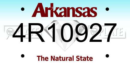 4R10927 Arkansas License Plate