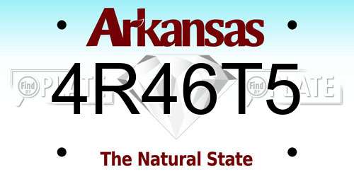4R46T5 Arkansas License Plate