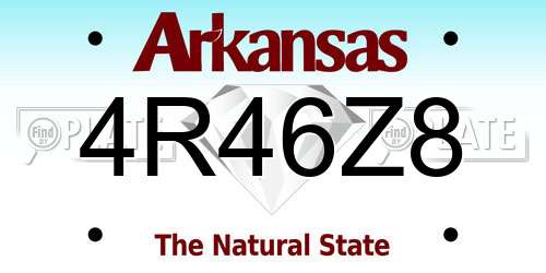 4R46Z8 Arkansas License Plate