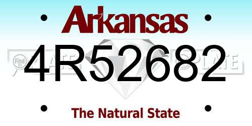 4R52682 Arkansas License Plate
