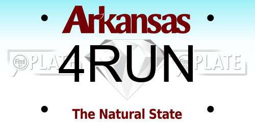 4RUN Arkansas License Plate