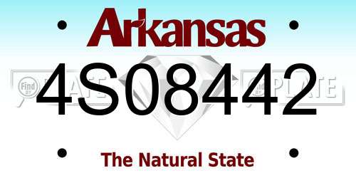 4S08442 Arkansas License Plate