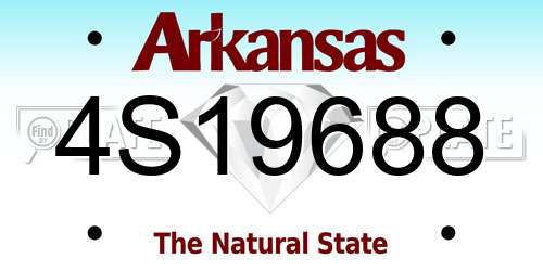 4S19688 Arkansas License Plate