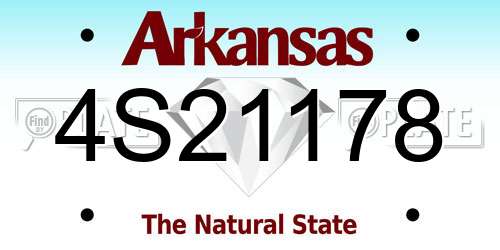 4S21178 Arkansas License Plate